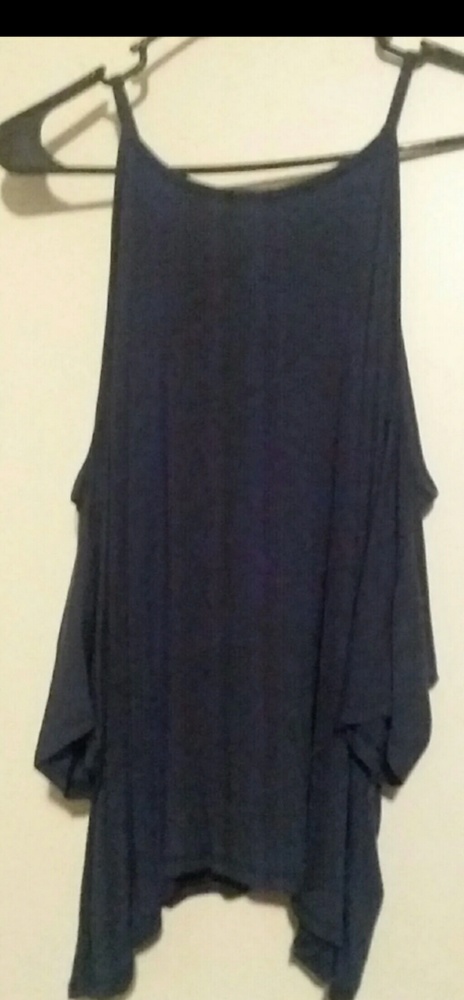 Blue Cold Shoulder Tshirt